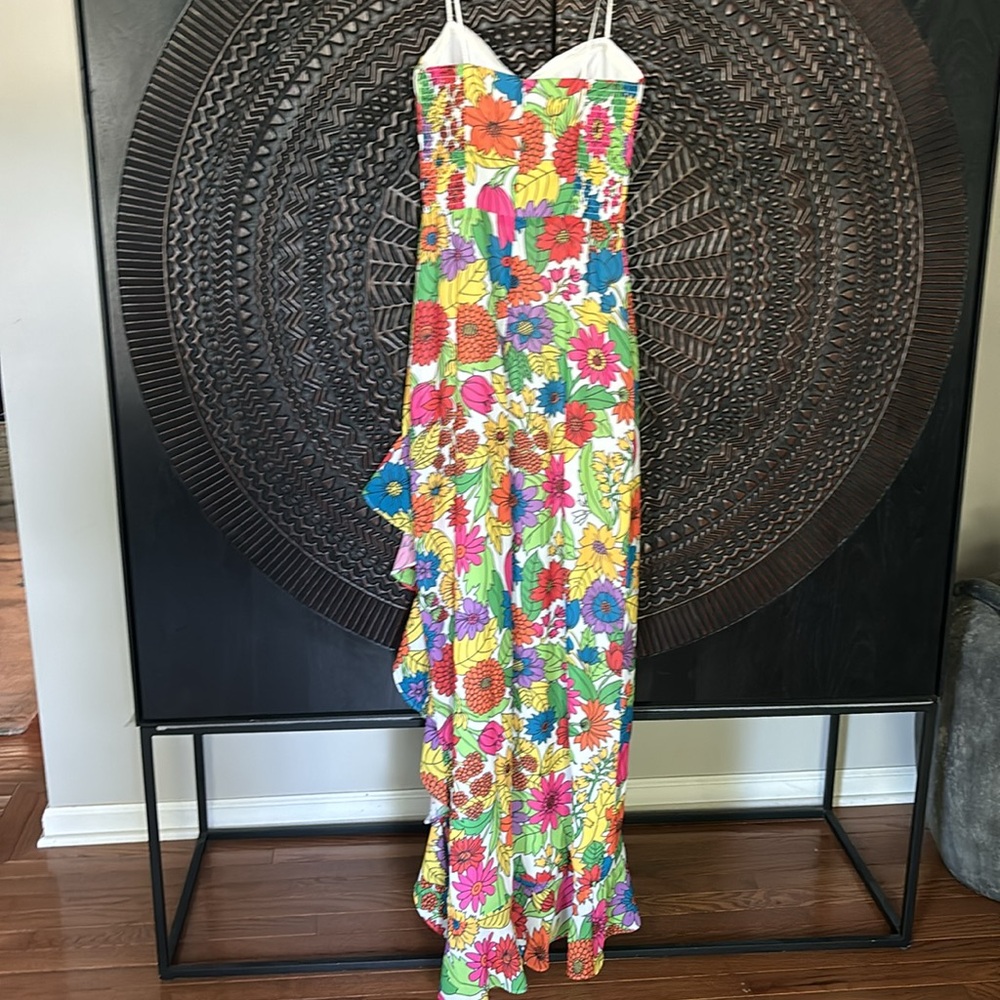 NEW Amanda Uprichard Eden high low strapless floral dress XS - Picture 7 of 7